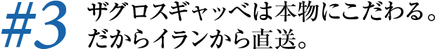 ザグロスギャッベは本物にこだわる。だからイランから直送。